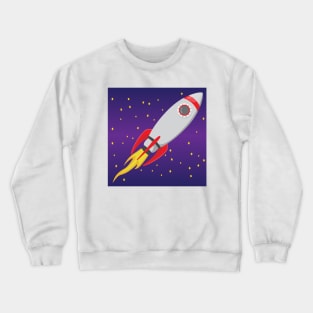 Rocket in space Crewneck Sweatshirt